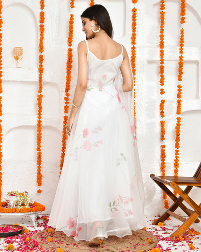 SAMVIT HANDPAINTED FLOOR LENGTH DRESS