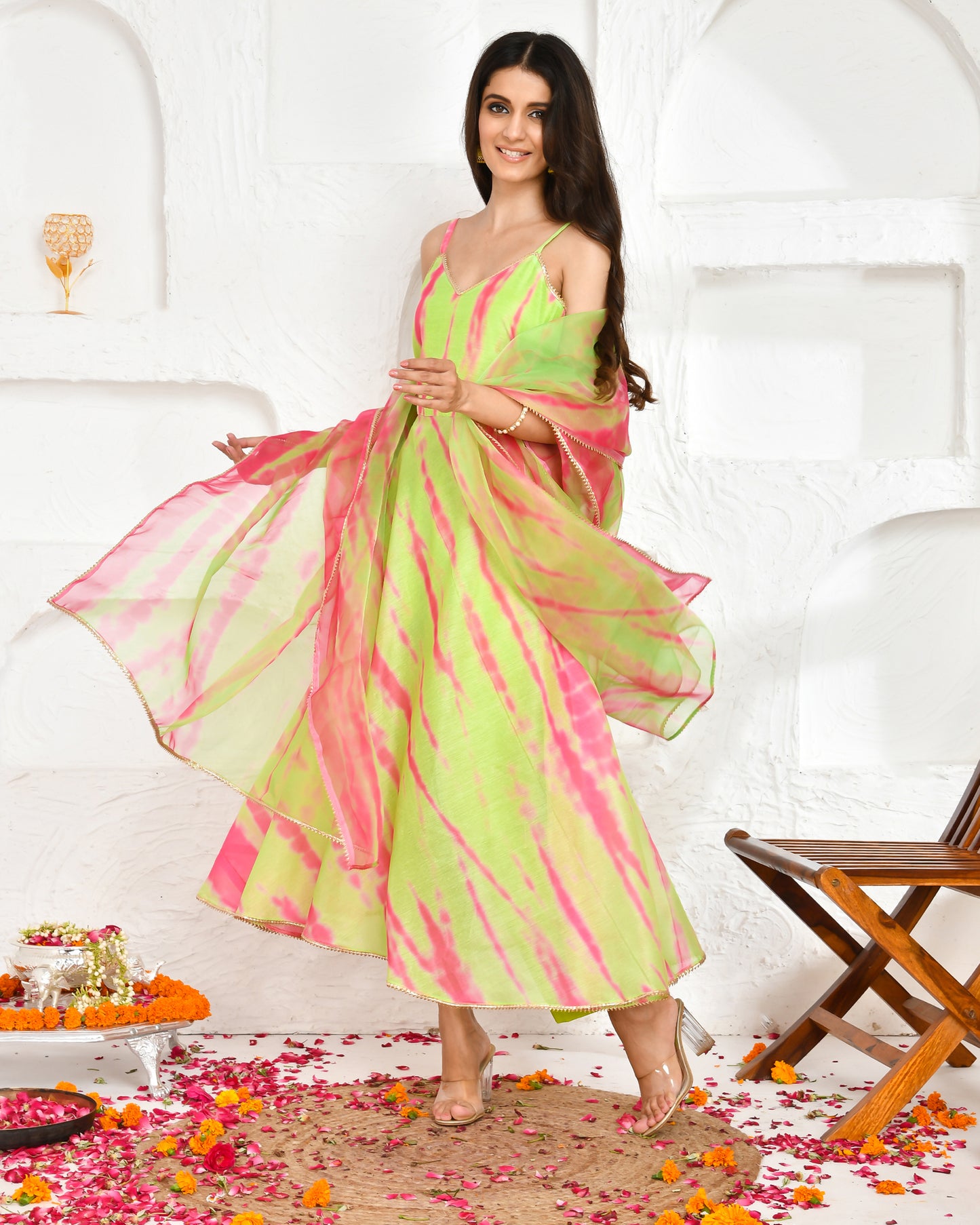 YADVI SHIBORI CHANDERI SUIT SET