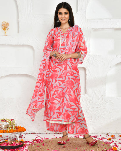 AMRITA  CHANDERI SUIT SET