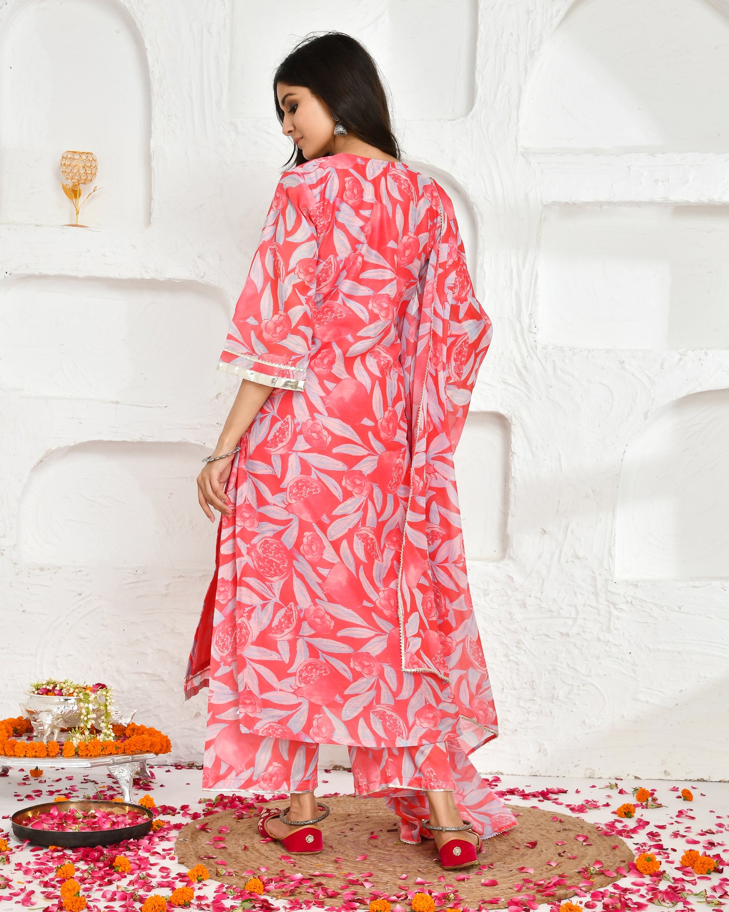 AMRITA  CHANDERI SUIT SET