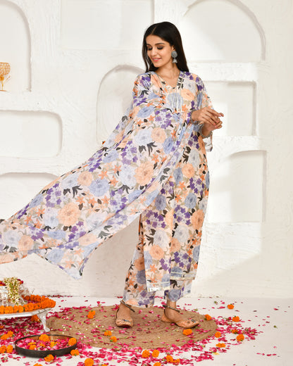 KAPILA CHANDERI SUIT SET