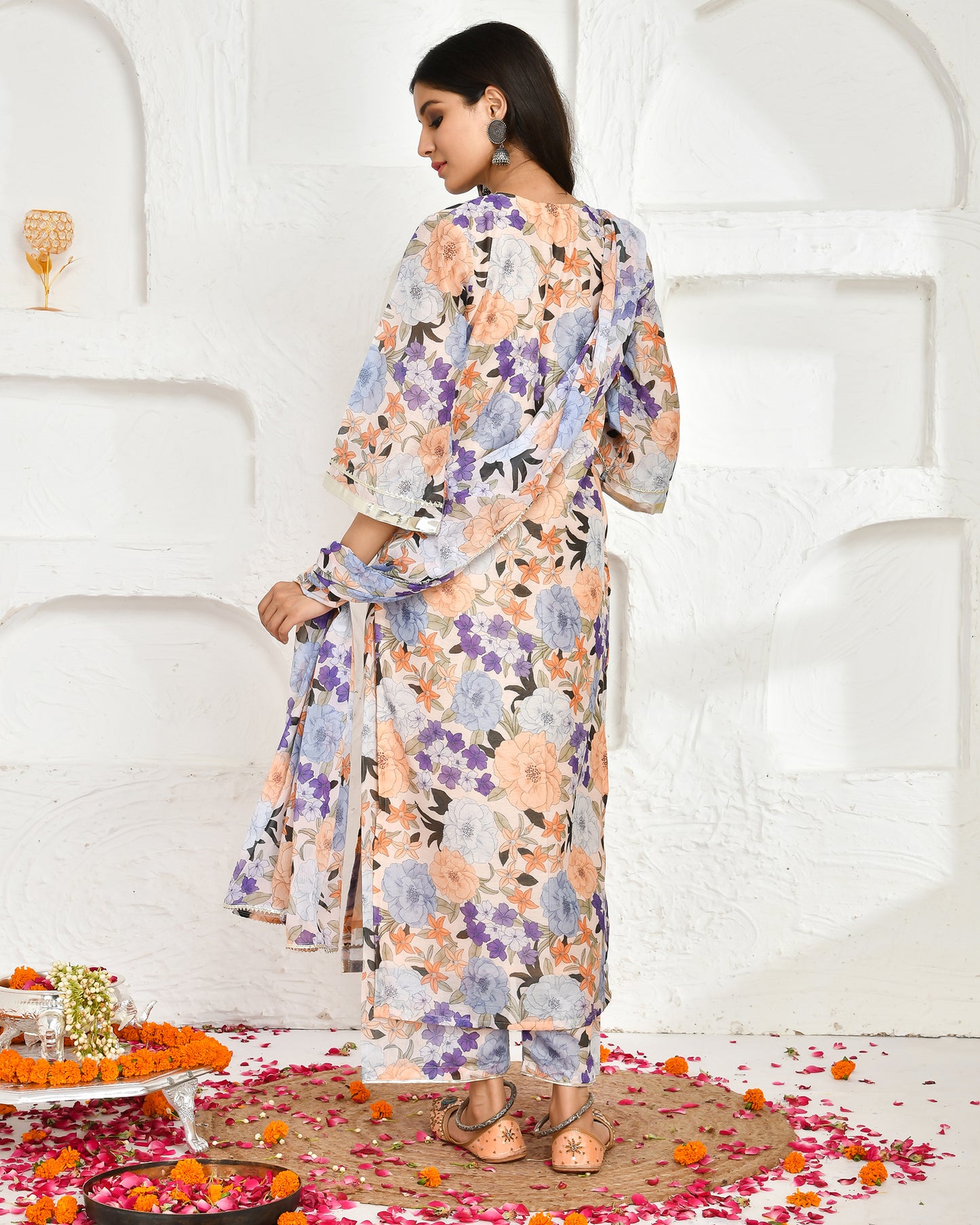 KAPILA CHANDERI SUIT SET