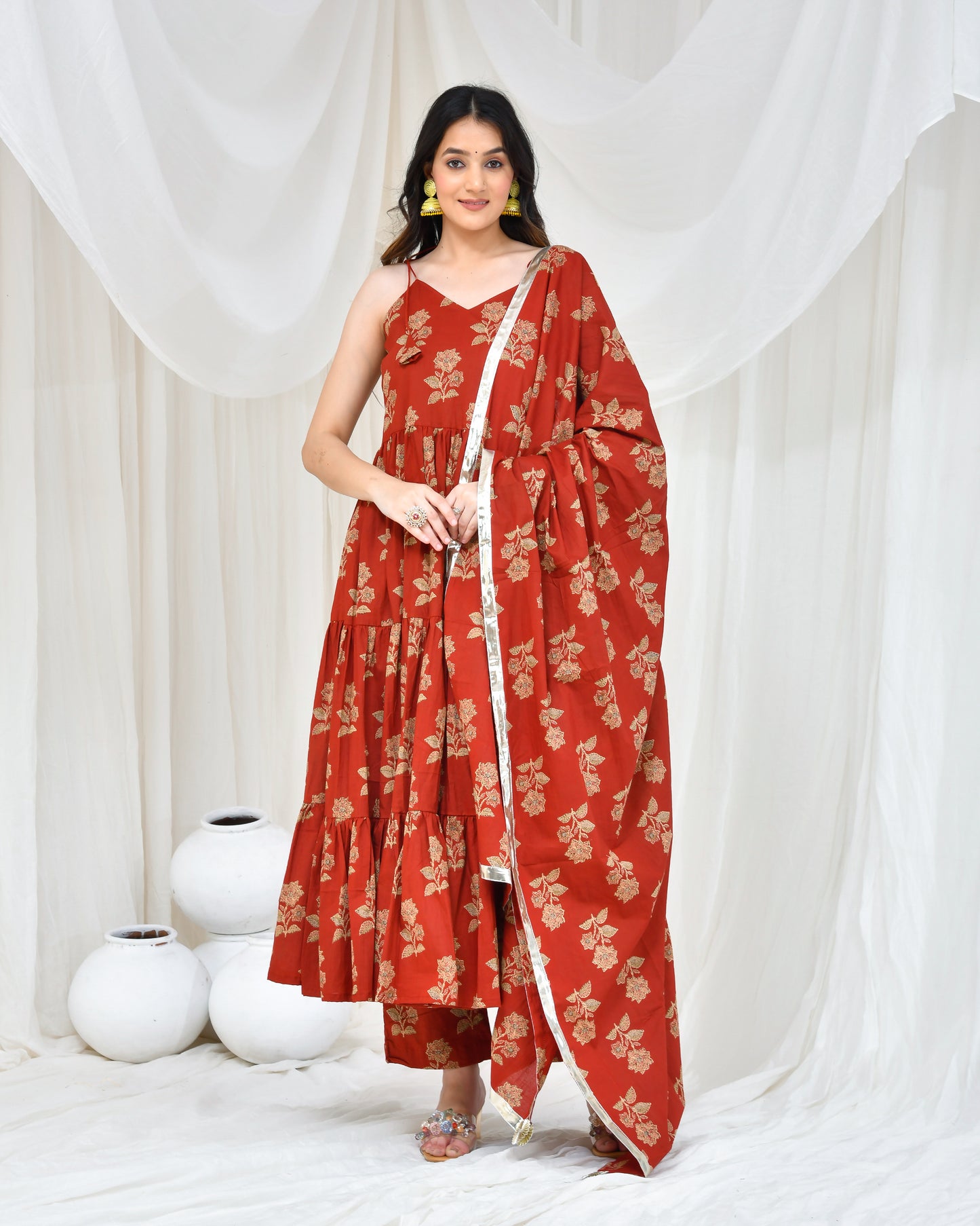 AKSHARA COTTON ANARKALI SET