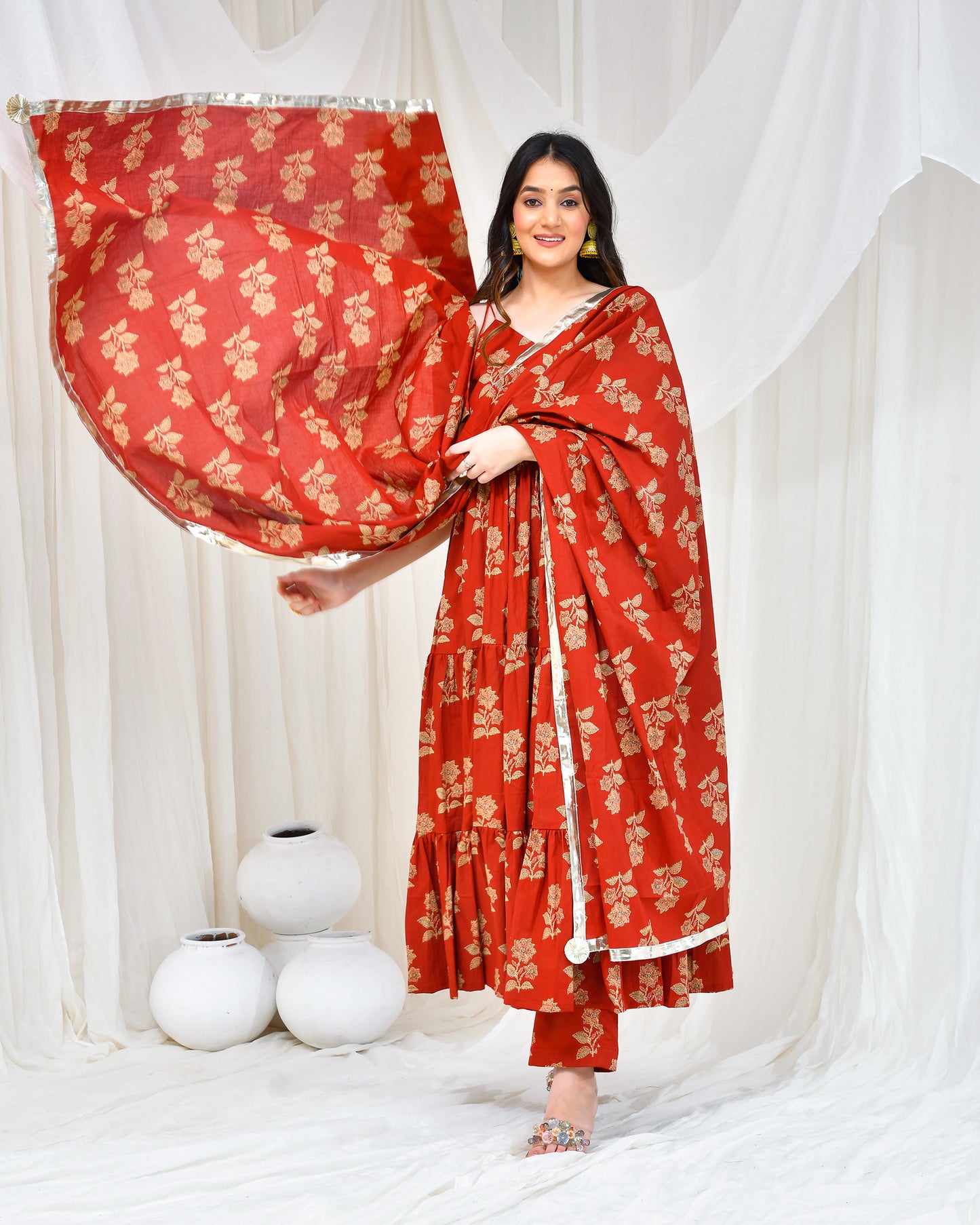 AKSHARA COTTON ANARKALI SET