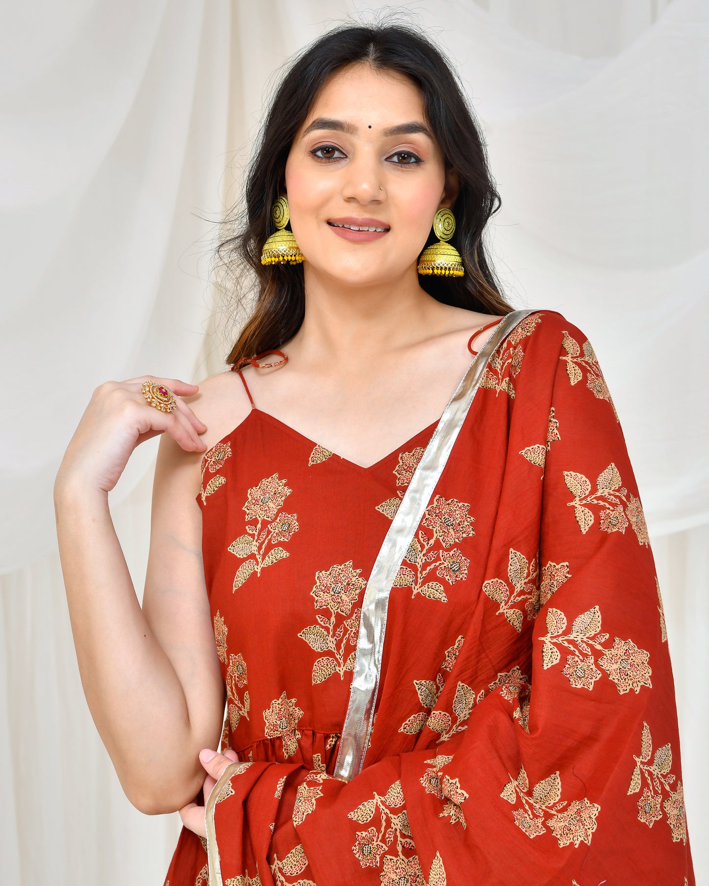 AKSHARA COTTON ANARKALI SET