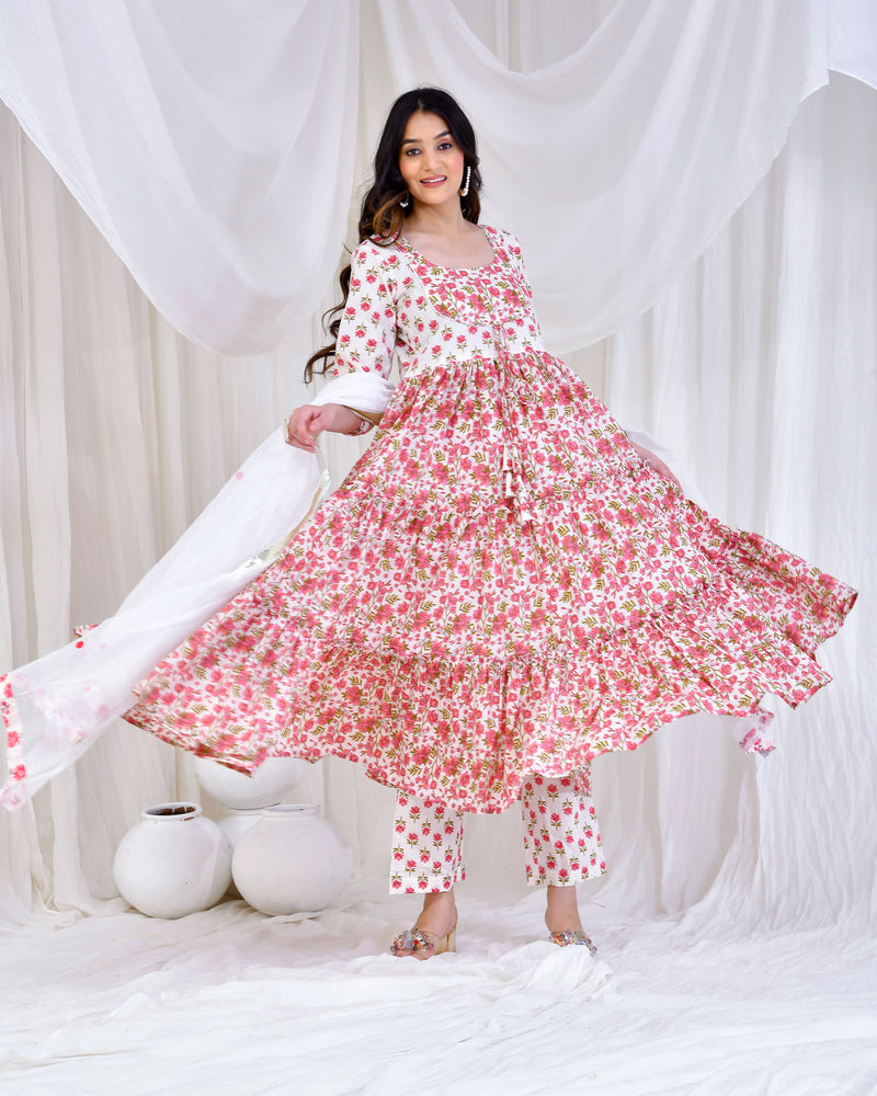 MANDIRA COTTON ANARKALI SET