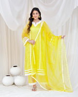 YELLOW ORGANZA SUIT SET