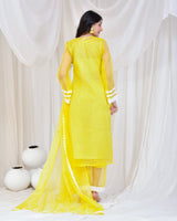 YELLOW ORGANZA SUIT SET