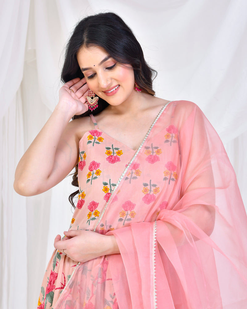 RADHA COTTON ANARKALI SET