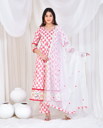 MEHAI COTTON ANARKALI SET
