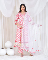 MEHAI COTTON ANARKALI SET