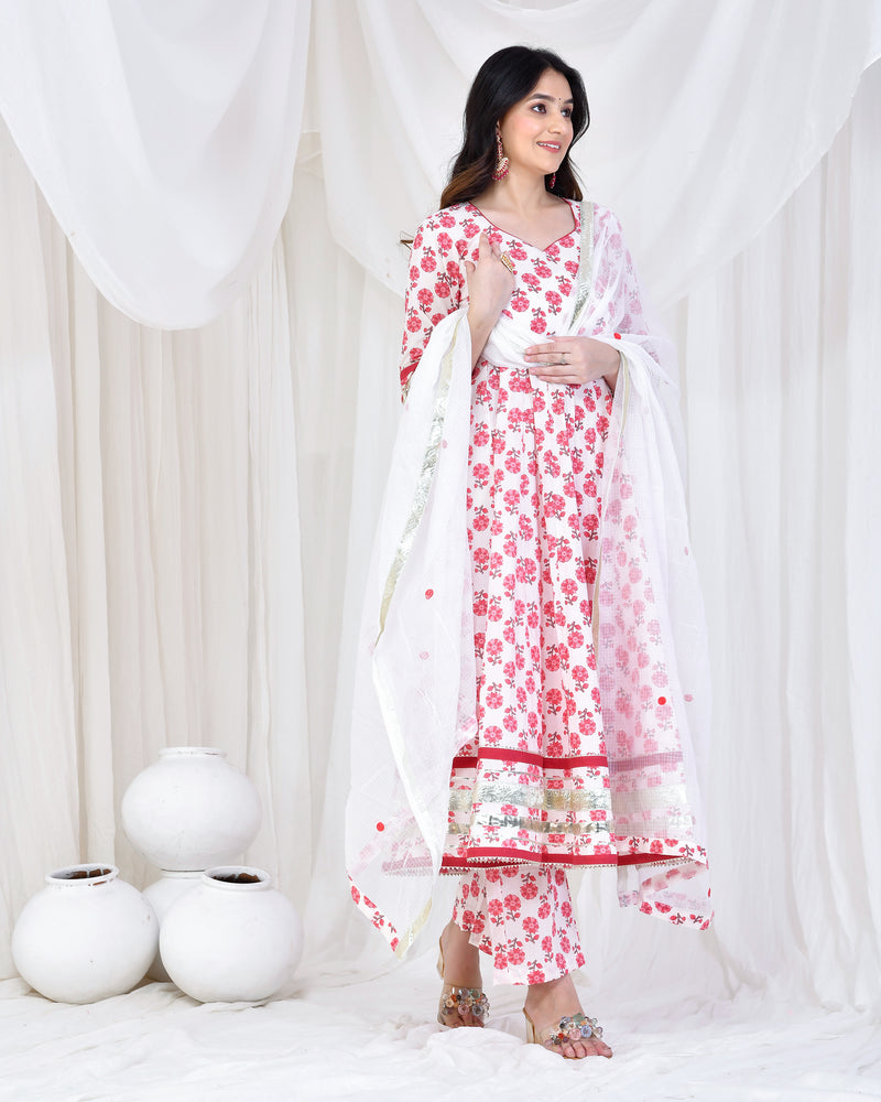 MEHAI COTTON ANARKALI SET