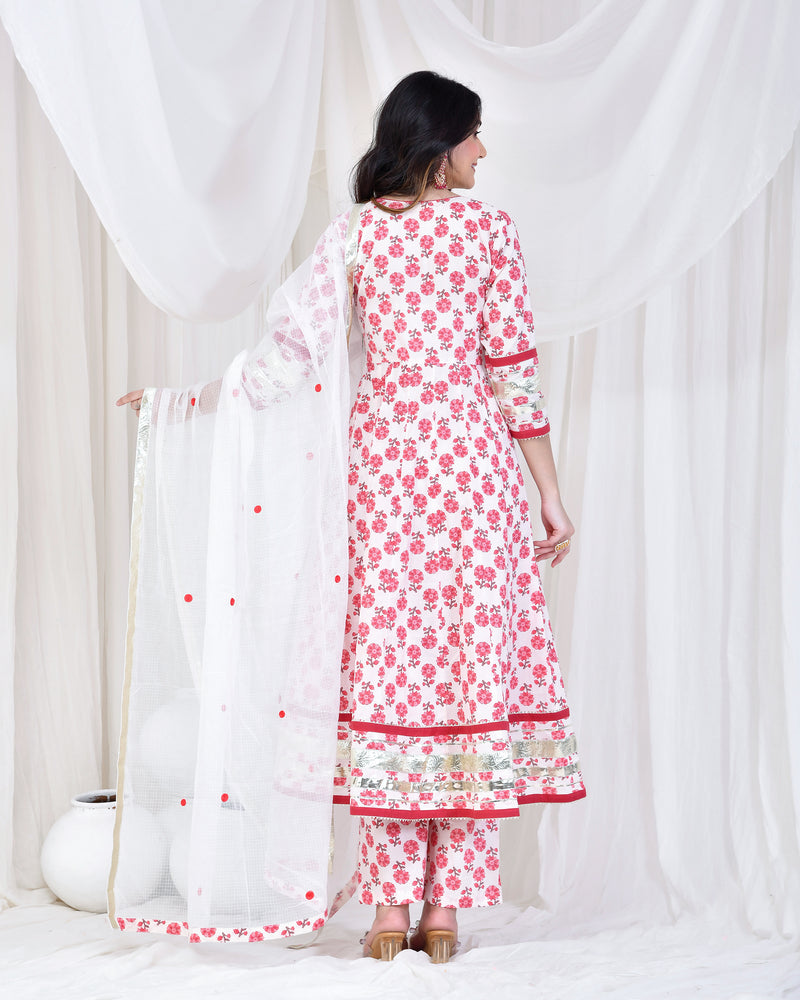 MEHAI COTTON ANARKALI SET