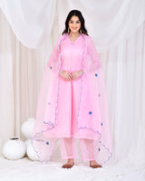 PINK ORGANZA SUIT SET