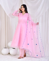 PINK ORGANZA SUIT SET