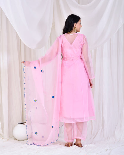 PINK ORGANZA SUIT SET