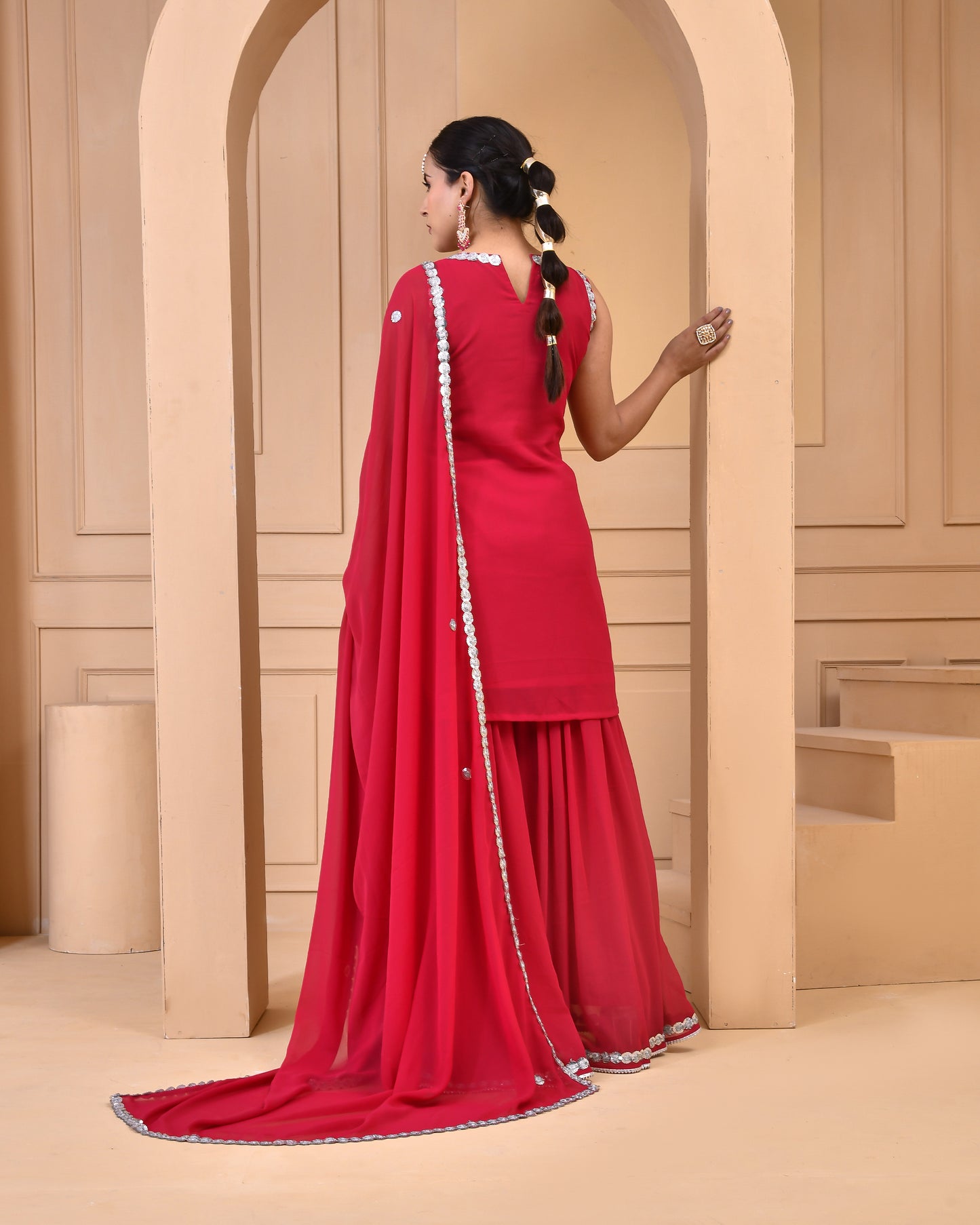 JAZZBERRY JAM GEORGETTE SHARARA SET