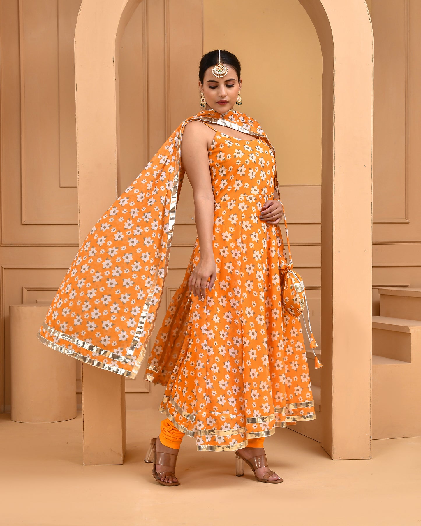 AMBER FLORAL GEORGETTE SUIT SET