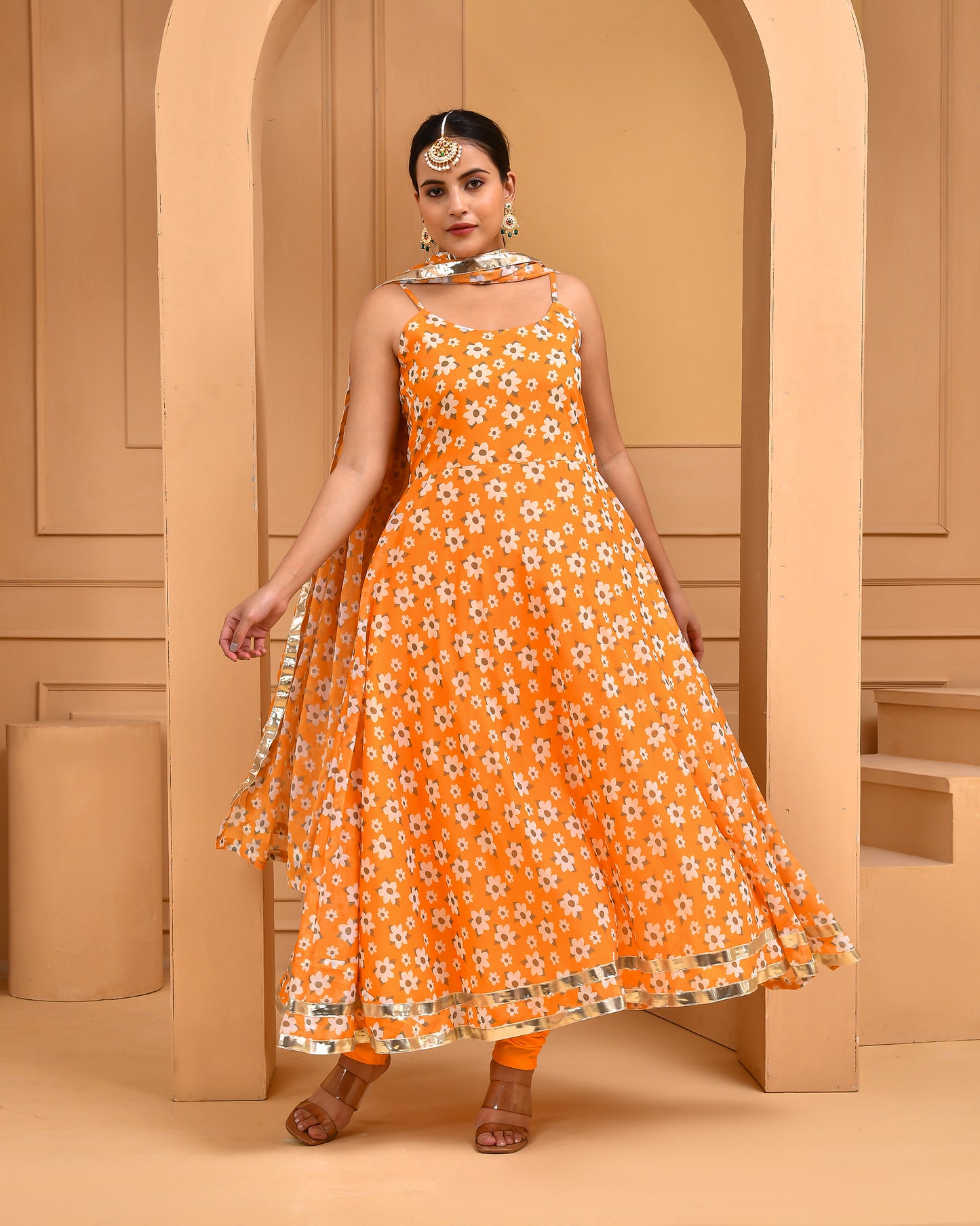 AMBER FLORAL GEORGETTE SUIT SET