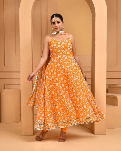 AMBER FLORAL GEORGETTE SUIT SET