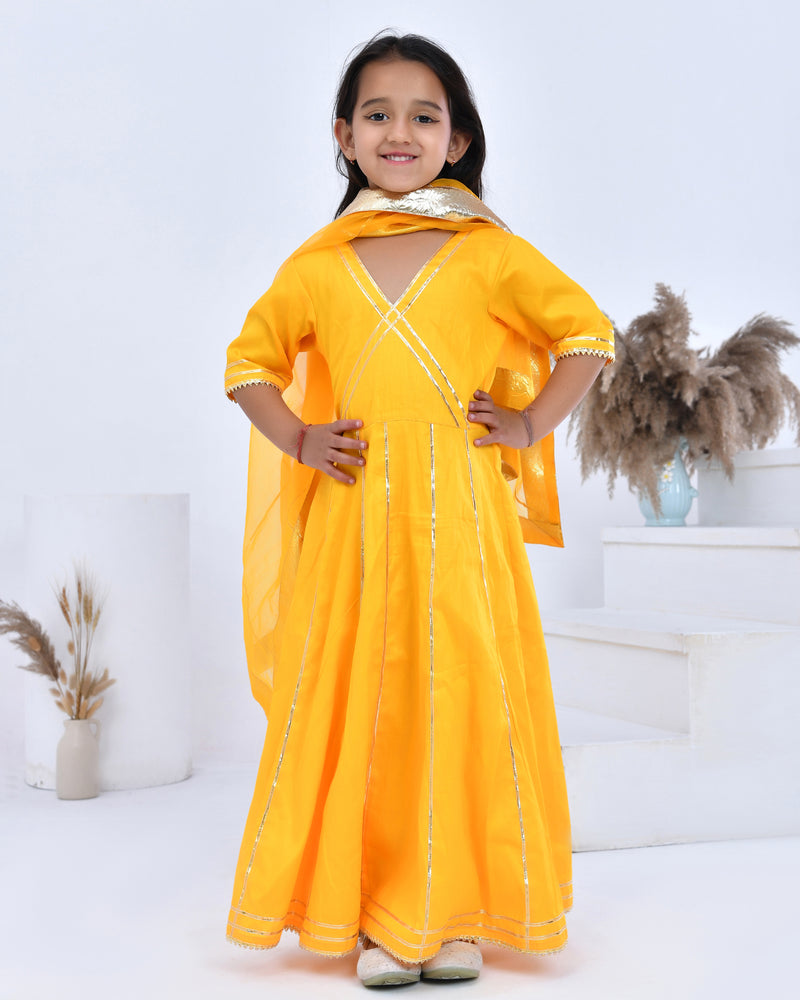 Gota Embellished Anarkali & Dupatta Set