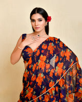 PUSHP PRE- STITCHED SAREE