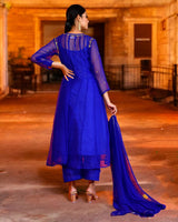 BLUE GEORGETTE SUIT SET