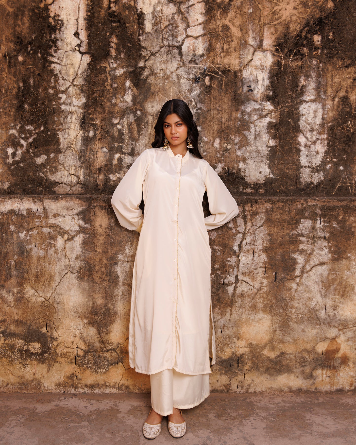 Ivory Crepe Co-ord Set