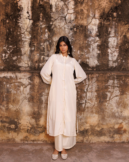 Ivory Crepe Co-ord Set