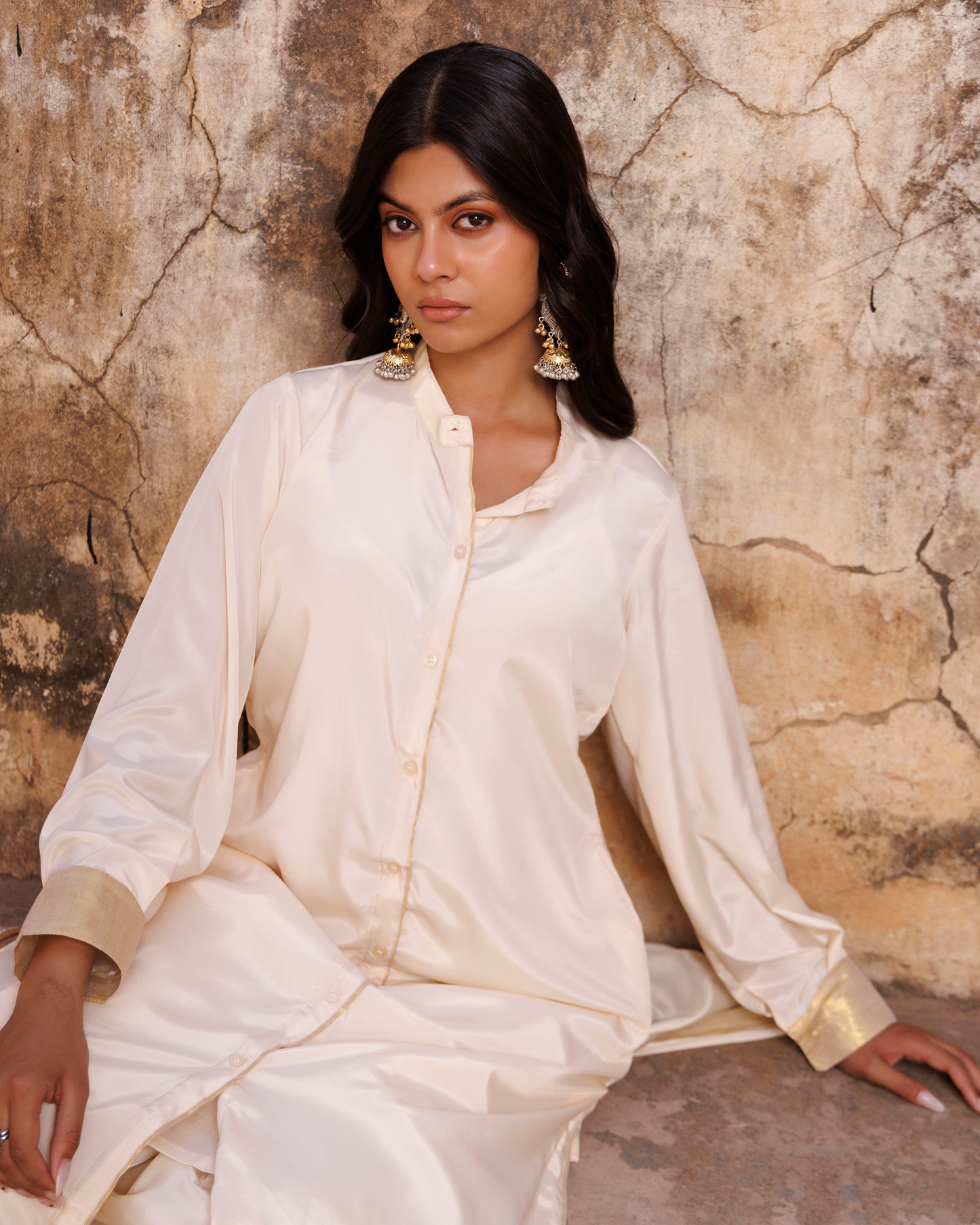 Ivory Crepe Co-ord Set