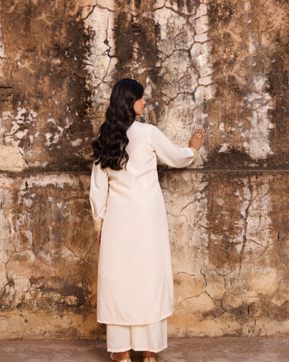 Ivory Crepe Co-ord Set