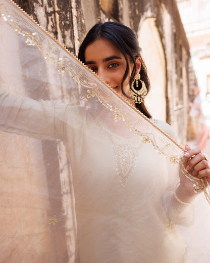 Pastel Green, Hand Embroidered Kurta Set
