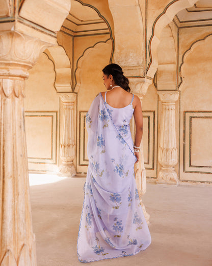 Pastel Lilac Kota Doriya Kurta Set