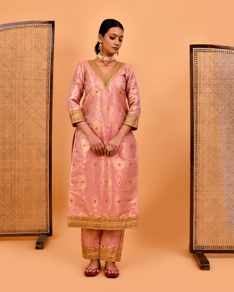 MRIGNI BANARASI BROCADE KURTA SET