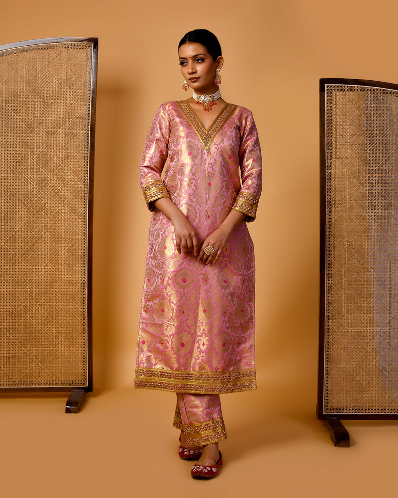 MRIGNI BANARASI BROCADE KURTA SET