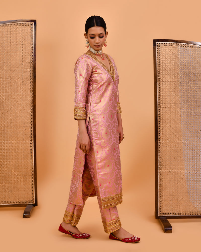 MRIGNI BANARASI BROCADE KURTA SET