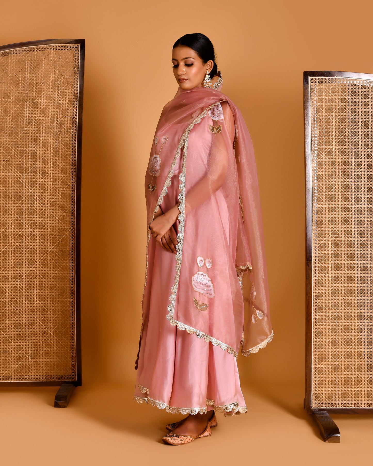 MEGHA HAND PAINTED ANARKALI SET