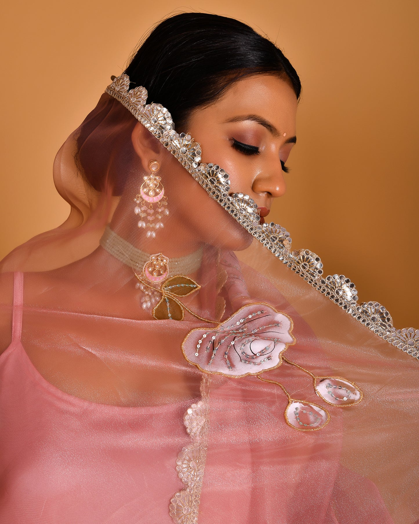 MEGHA HAND PAINTED ANARKALI SET