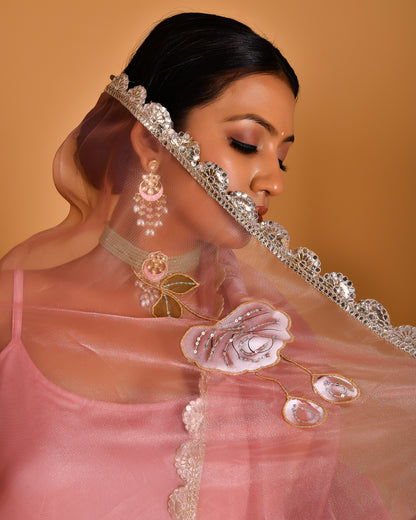 MEGHA HAND PAINTED ANARKALI SET