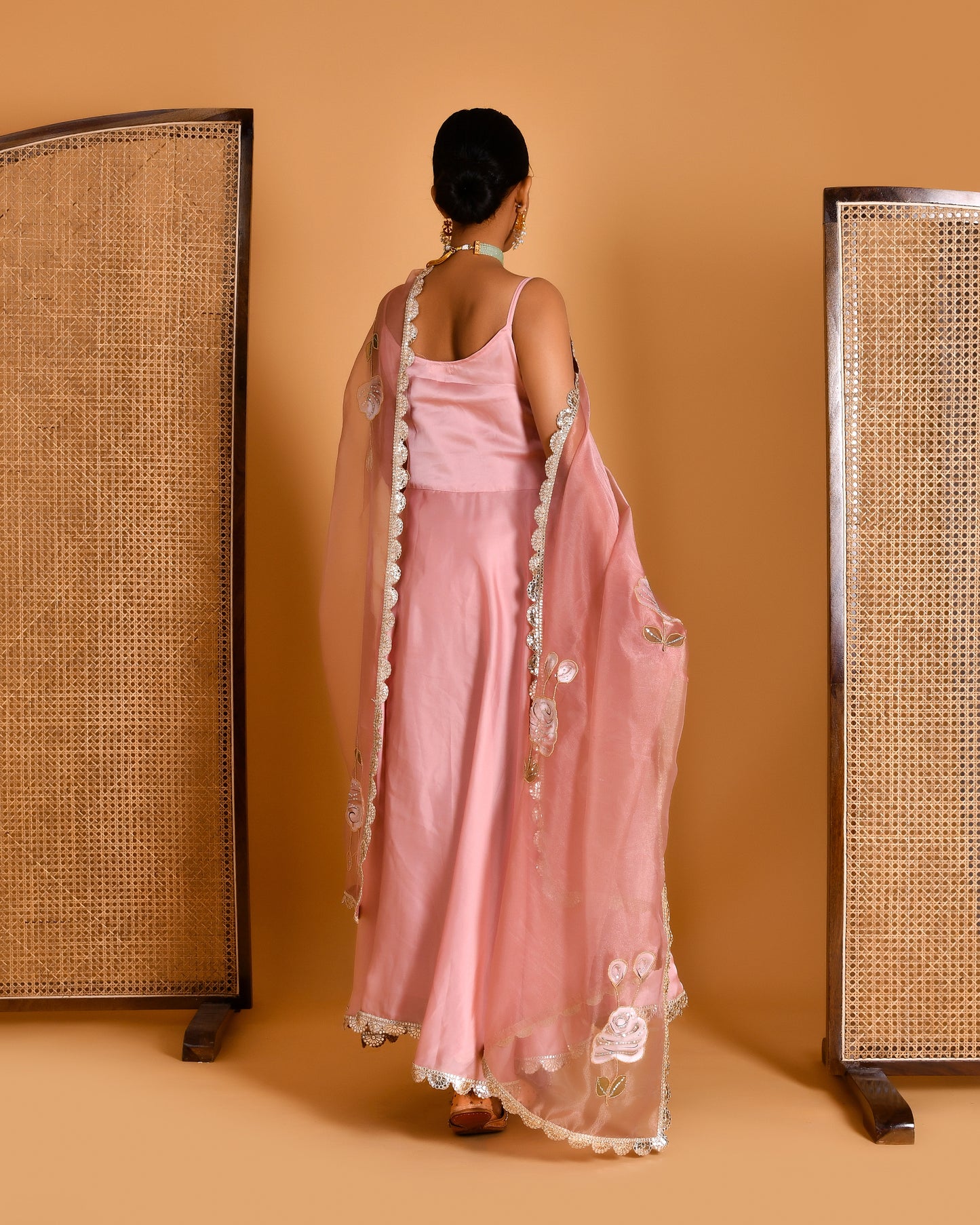 MEGHA HAND PAINTED ANARKALI SET