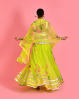 LEELA HAND PAINTED LEHENGA