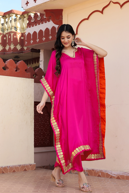 HOT PINK KAFTAN SET