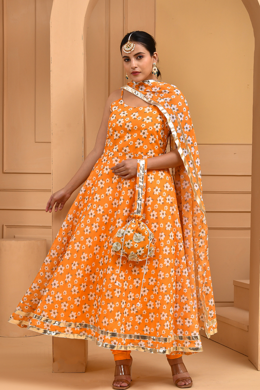 AMBER FLORAL GEORGETTE SUIT SET
