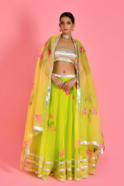 LEELA HAND PAINTED LEHENGA
