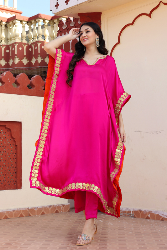 HOT PINK KAFTAN SET