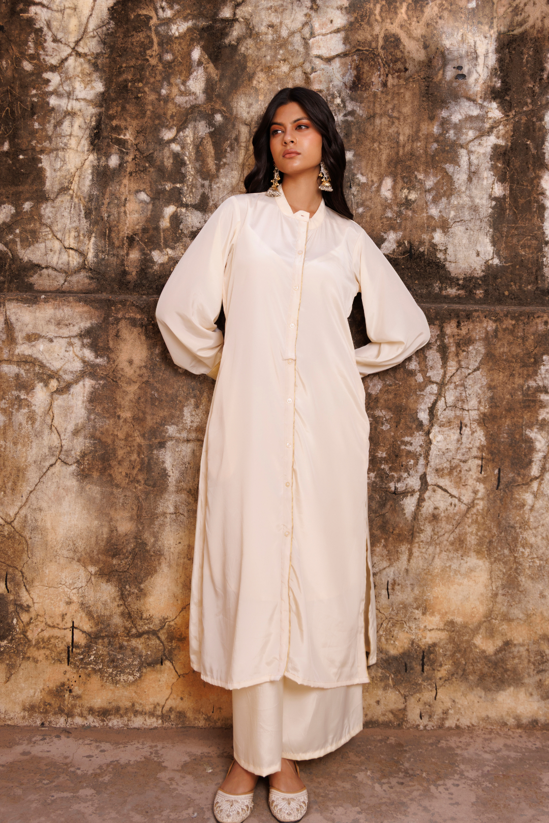Ivory Crepe Co-ord Set
