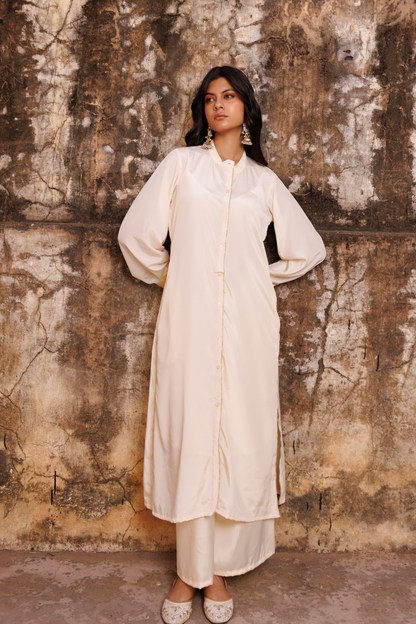Ivory Crepe Co-ord Set