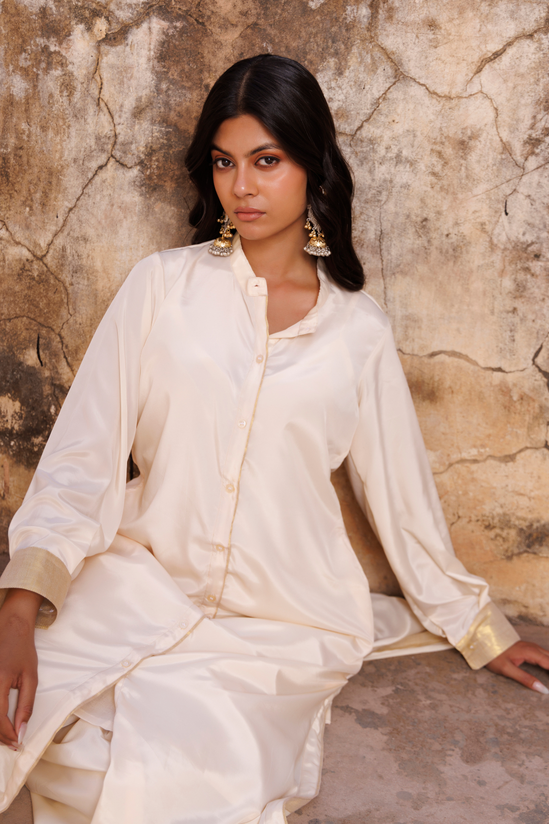 Ivory Crepe Co-ord Set