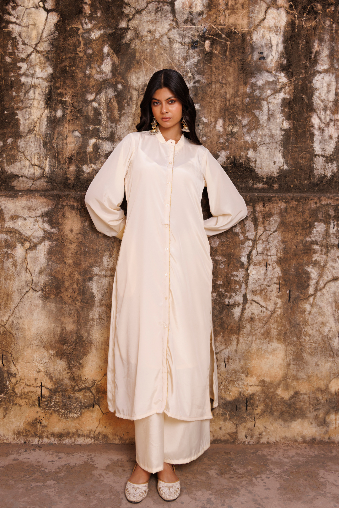 Ivory Crepe Co-ord Set