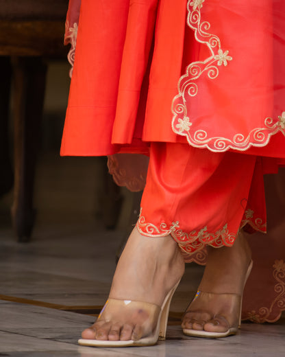 HARINI AARI EMBROIDERED ANARKALI SUIT SET